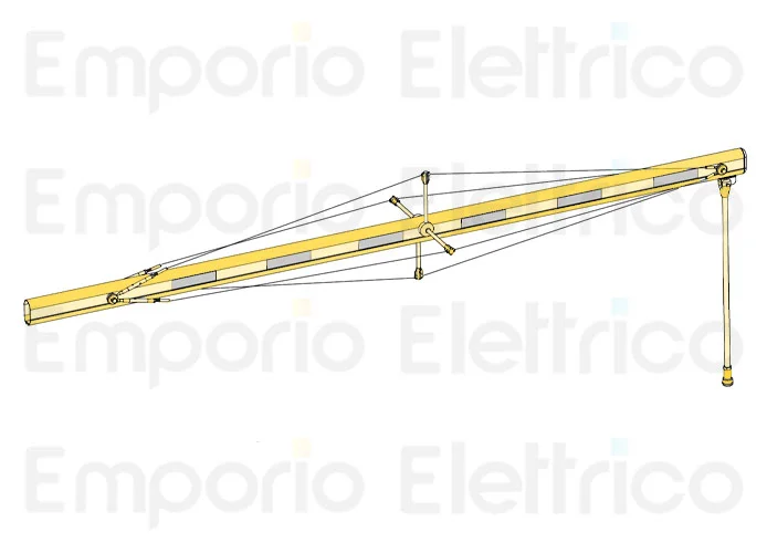 fadini kit de 4 cuerdas de tracción de acero inoxidable para mástil de 7,40 m 1958L