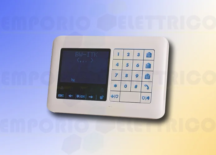 bentel teclado lcd inalámbrico bw-itk