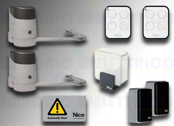 nice kit automatización puertas batientes hoppkit bd hoppbdkce