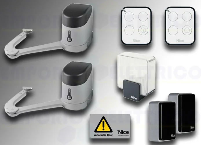 nice kit automatización puertas batientes 24Vdc hykekit bd hykebdkce