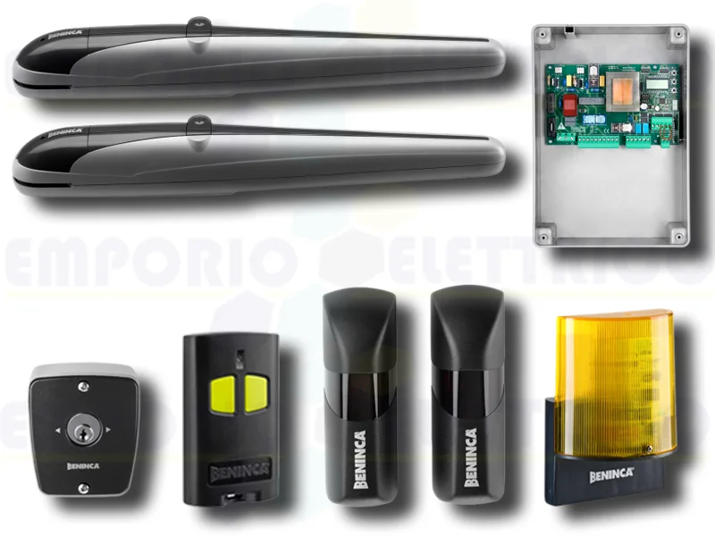 beninca kit de automatización para puertas batientes 230v kbob21m+tokey 9598097