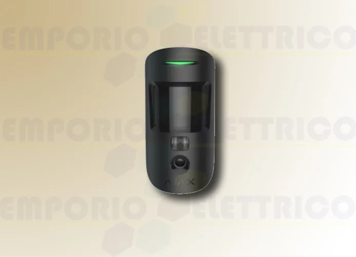 ajax detector de movimiento inalámbrico negro motioncam 38191