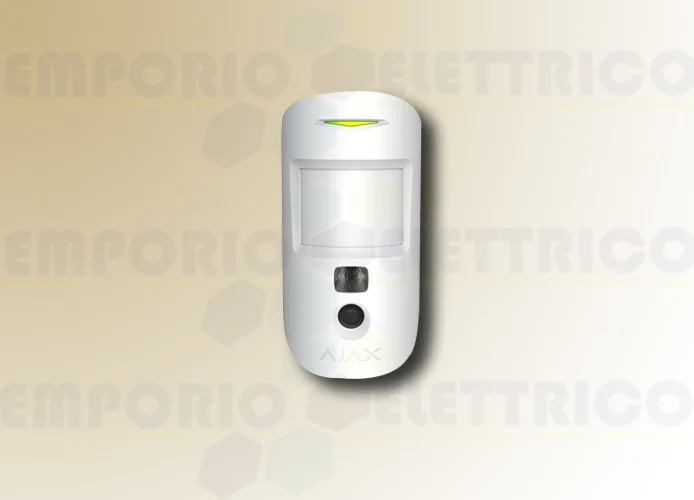 ajax detector de movimiento inalámbrico blanco motioncam 38190