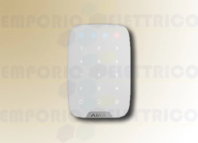 ajax teclado inalámbrico bidireccional blanco keypad 38249
