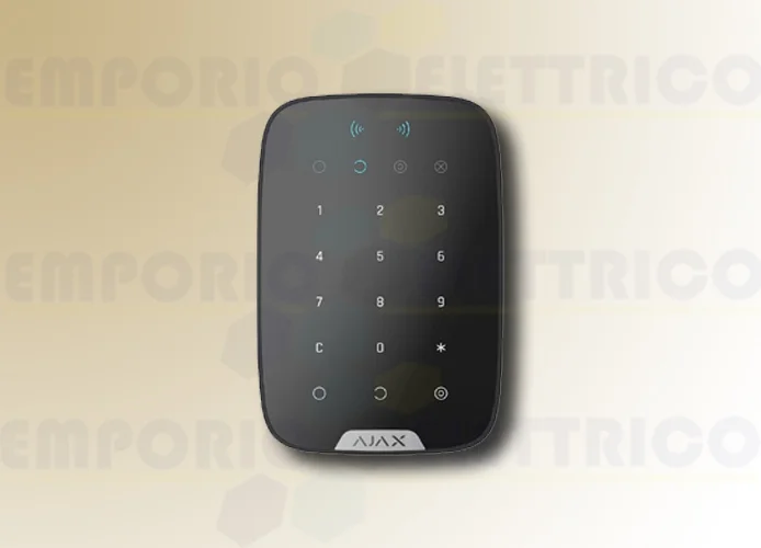 ajax teclado táctil inalámbrico negro keypad plus 38252