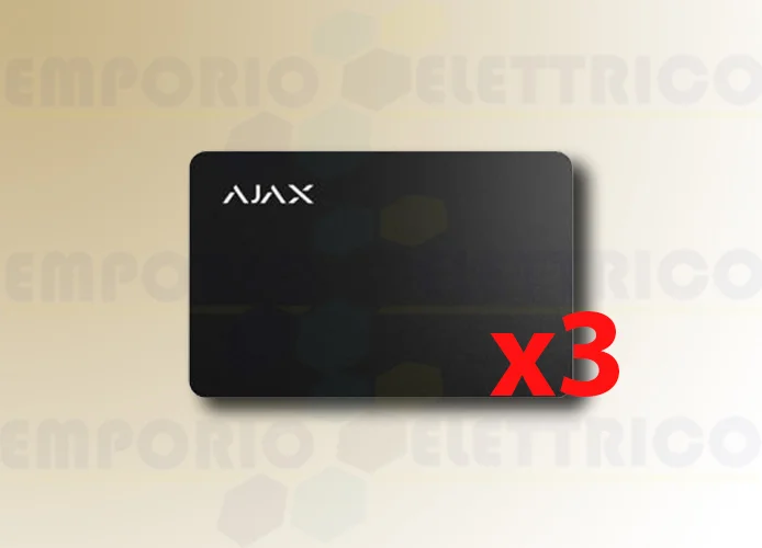 ajax tarjeta sin contacto pass negro (3 piezas) 38220