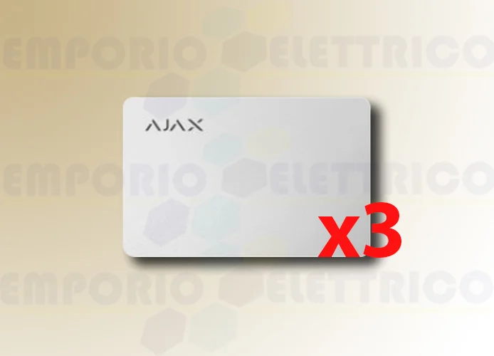 ajax tarjeta sin contacto pass blanco (3 piezas) 38224