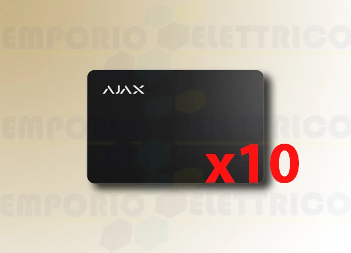 ajax tarjeta sin contacto pass negro (10 piezas) 38218