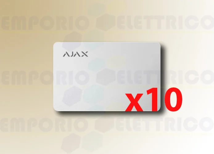 ajax tarjeta sin contacto pass blanco (10 piezas) 38222