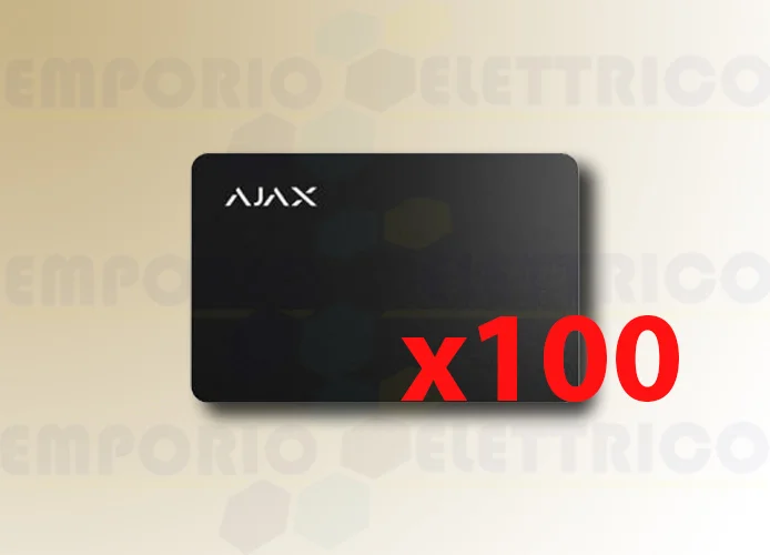 ajax tarjeta sin contacto pass negro (100 piezas) 38217