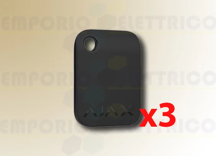 ajax llavero sin contacto negro tag (3 piezas) 38228