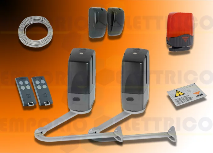 cardin kit para puertas batientes con hoja hasta 5m (400kg) 24v kt-bl3924mcb