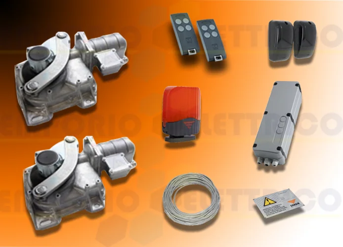 cardin kit motores subterráneos para puertas batientes 24v kt-hlxcore24cc