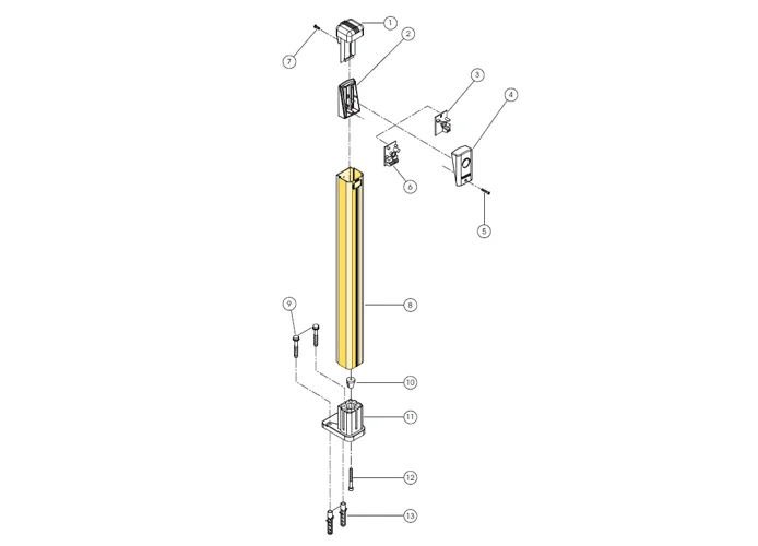 fadini repuesto perfil tubular uso columna para trifo 11 11008