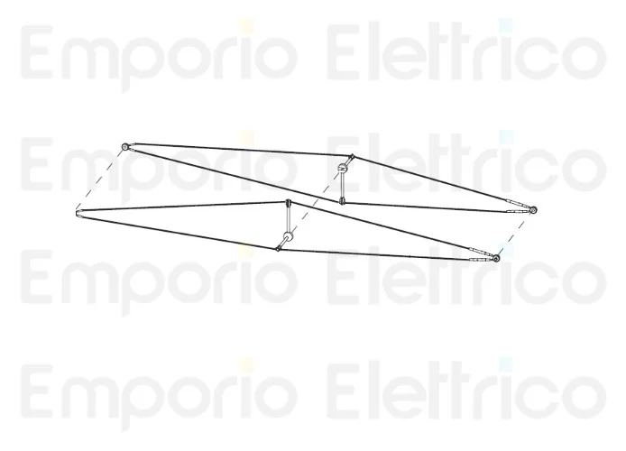 fadini kit de 4 cuerdas de tracción de acero inoxidable para mástil de 8,50 m 1967l