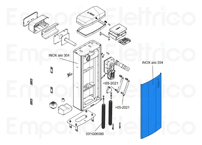 came repuesto puerta armario gt8 aisi 304 88003-0181