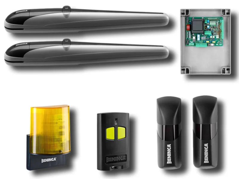 beninca kit de automatización para puertas batientes 230v ac kbob30me.b 9598106