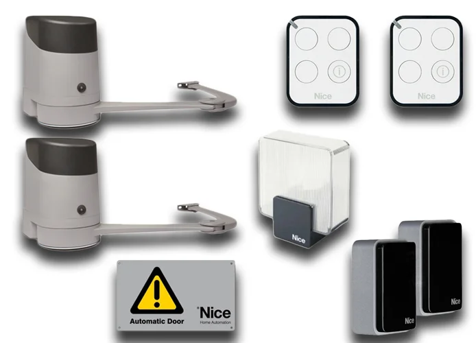 nice kit automatización puertas batientes hoppkit bd hoppbdkce