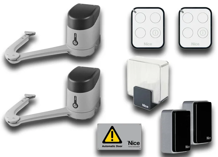 nice kit automatización puertas batientes 24Vdc hykekit bd hykebdkce