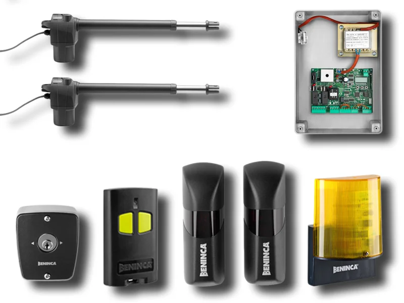 beninca kit de automatización para puertas batientes 24vdc kbill4024+tokey 959002418