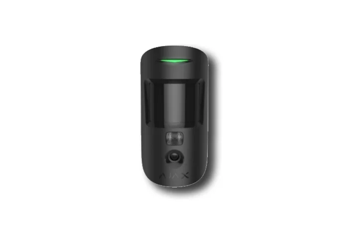 ajax detector de movimiento inalámbrico negro motioncam 38191