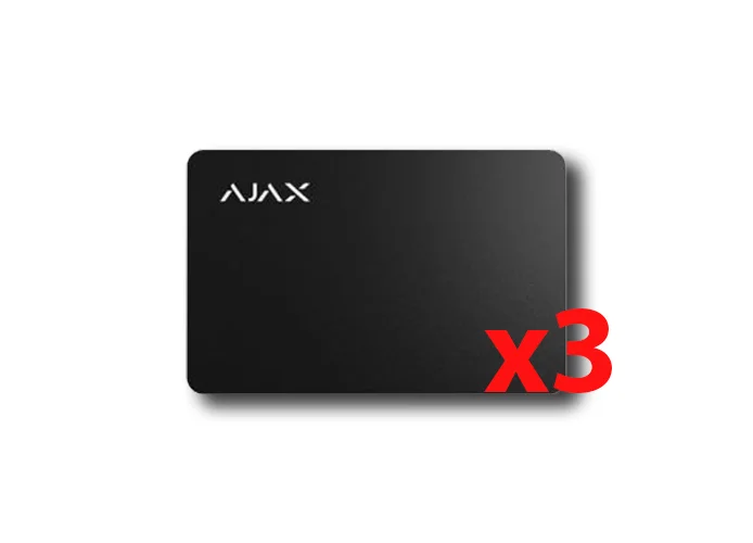 ajax tarjeta sin contacto pass negro (3 piezas) 38220