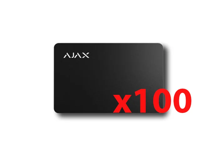 ajax tarjeta sin contacto pass negro (100 piezas) 38217