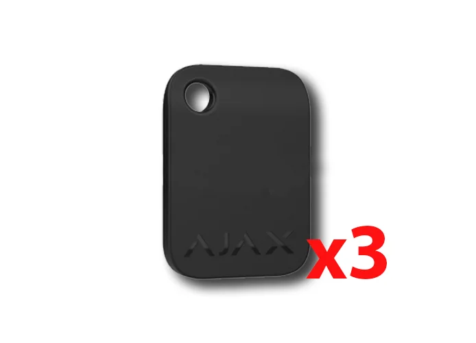 ajax llavero sin contacto negro tag (3 piezas) 38228