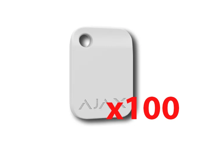ajax llavero sin contacto blanco tag (100 piezas) 38229