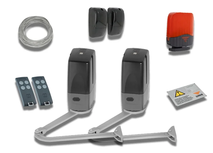 cardin kit para puertas batientes con hoja hasta 5m (400kg) 24v kt-bl3924mcb