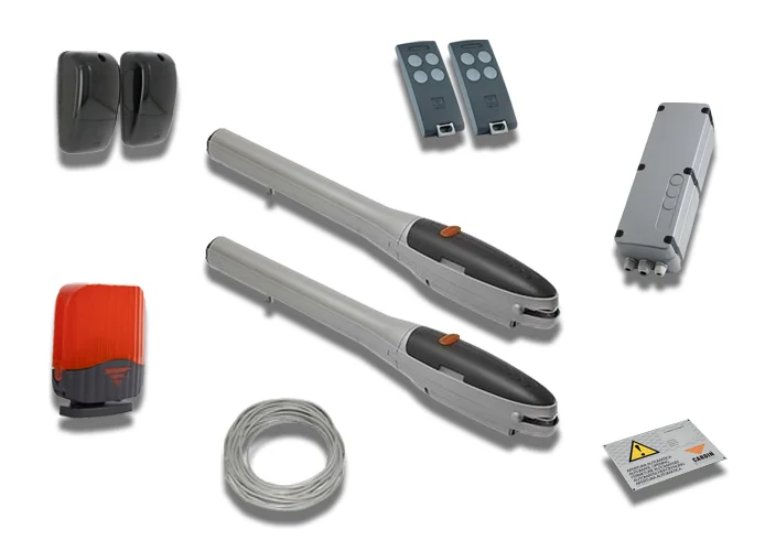 cardin kit para puertas batientes con hoja hasta 2,5m (200kg) 24v kt-blegos
