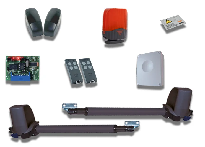 cardin kit para puertas batientes con hoja hasta 2m (150kg) 24v kt-bltag