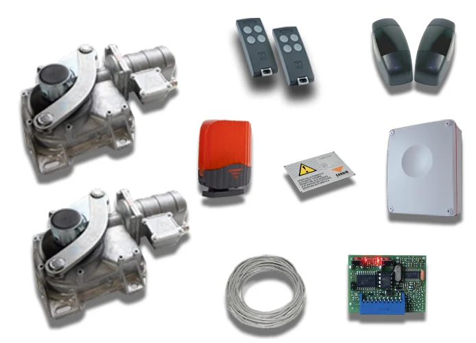 cardin kit motores subterráneos para puertas batientes 24v kt-hlxcore24t