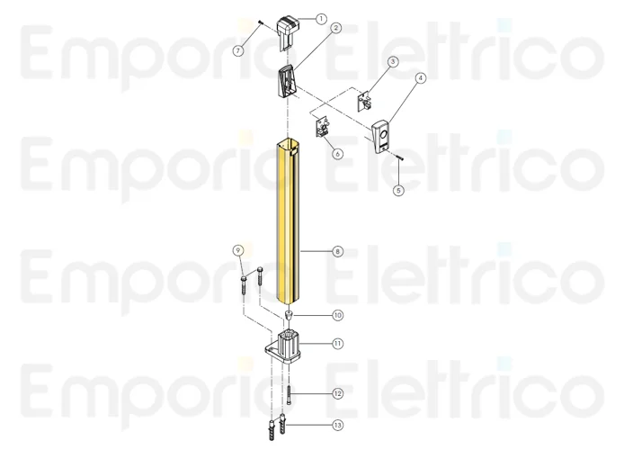 fadini repuesto perfil tubular uso columna para trifo 11 11008