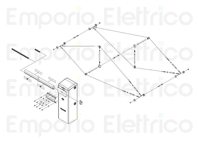 fadini kit de 4 cuerdas de tracción de acero inoxidable para mástil de 7,40 m 1958L