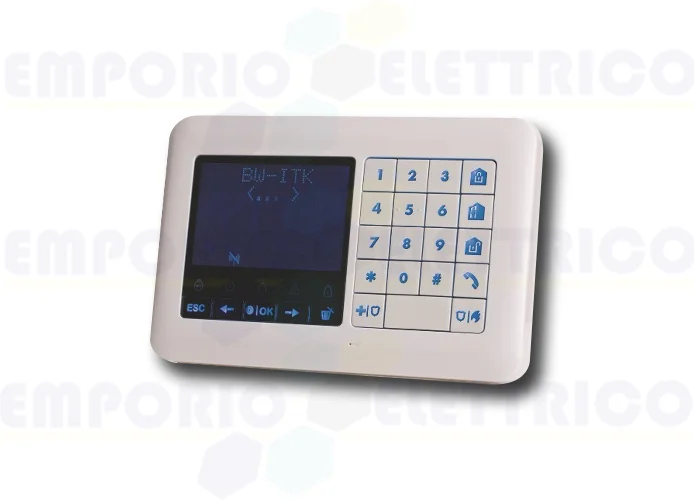 bentel teclado lcd inalámbrico bw-itk