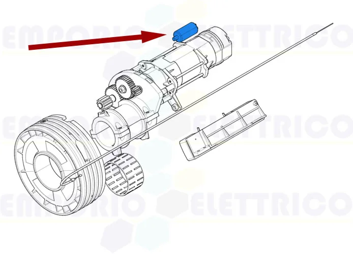 came repuesto condensador 22 mF con cables y tornillo 119rir280