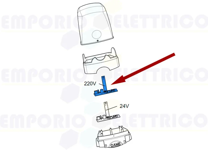 came repuesto de la tarjeta electrónica luz intermitente led 230v 119rir454