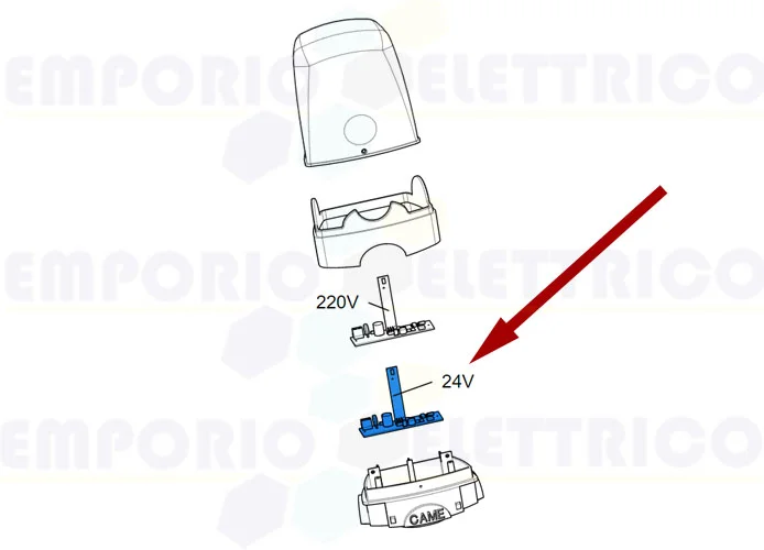came repuesto tarjeta electrónica intermitente led 24v 119rir455