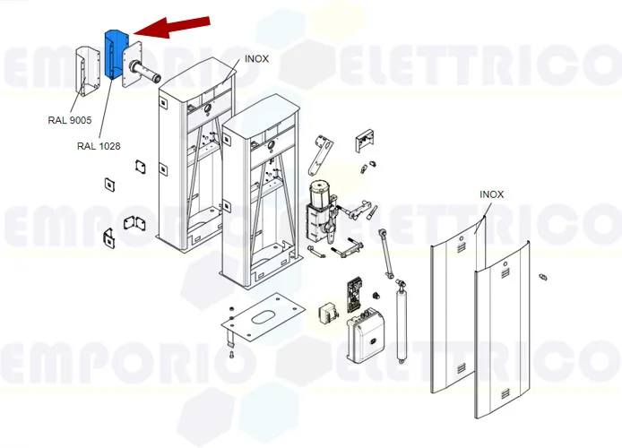 came repuesto pestaña enganche mástil de la barrera g5000 88001-0187 