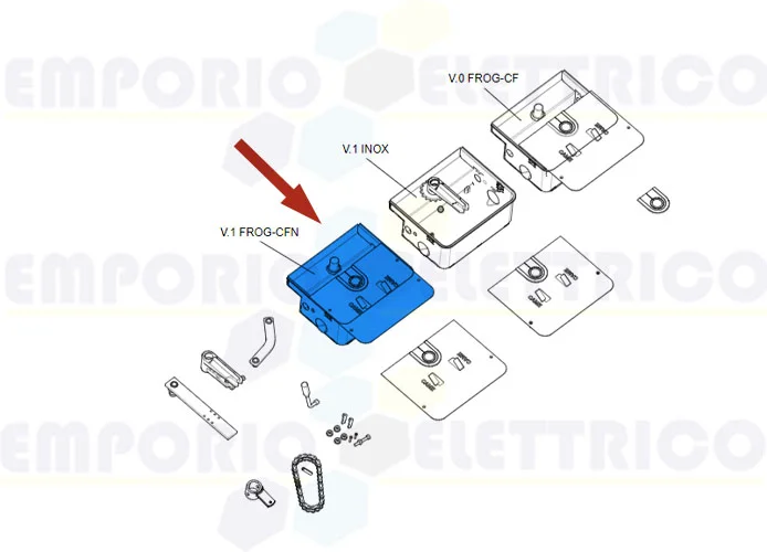 came repuesto de la caja de fundación y tapa frog cfn 88001-0043 (old 119ria029)