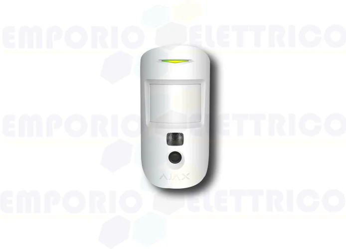 ajax detector de movimiento inalámbrico blanco motioncam 38190