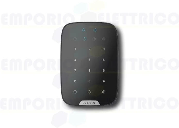 ajax teclado táctil inalámbrico negro keypad plus 38252