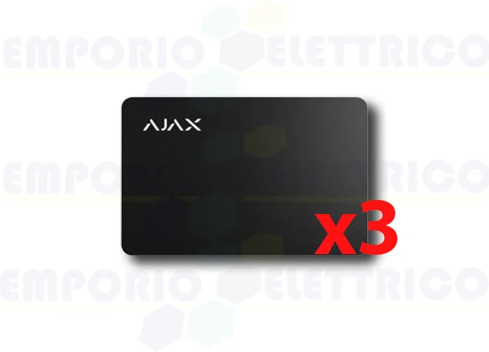 ajax tarjeta sin contacto pass negro (3 piezas) 38220