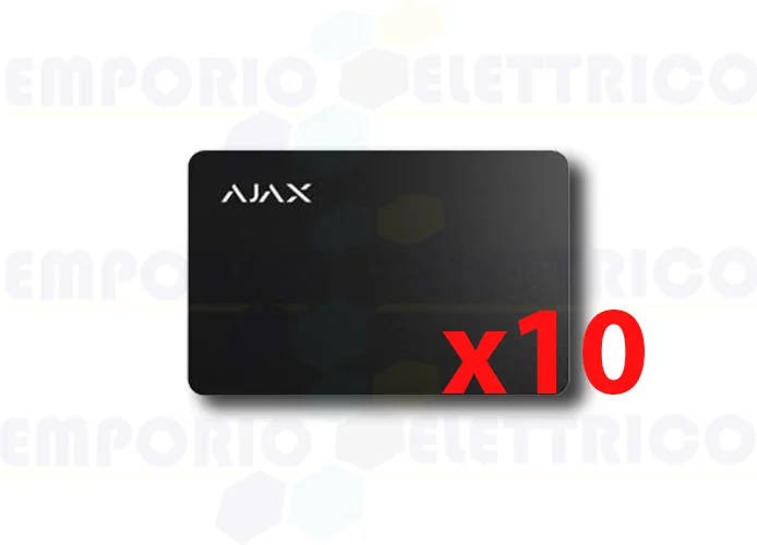 ajax tarjeta sin contacto pass negro (10 piezas) 38218