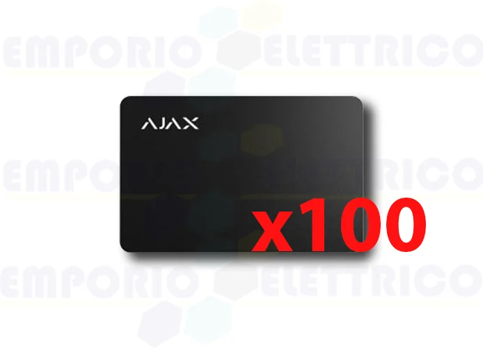 ajax tarjeta sin contacto pass negro (100 piezas) 38217
