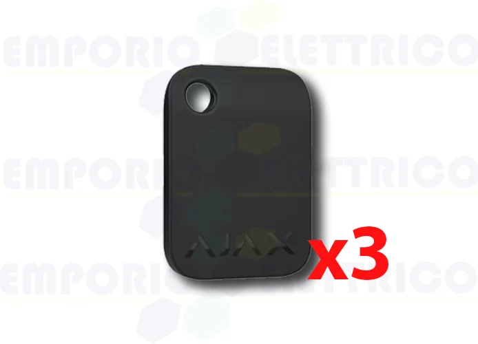 ajax llavero sin contacto negro tag (3 piezas) 38228