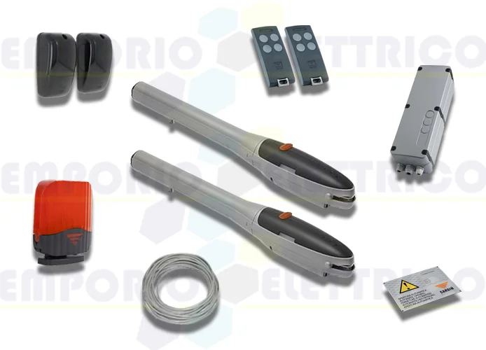 cardin kit para puertas batientes con hoja hasta 2,5m (200kg) 24v kt-blegos