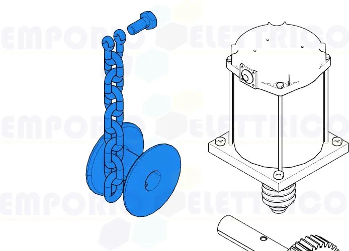 came repuesto polea de arrollador de cadenas cat-x 119rix007