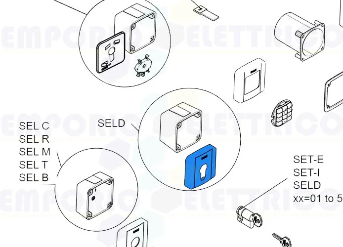 came repuesto tapa externa selector seld 2pz 88006-0049